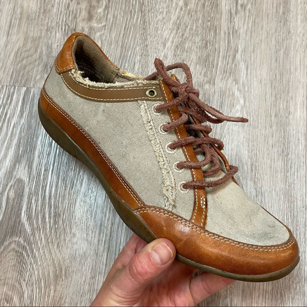 Timberland Canvas Leather Retro Style Sneakers